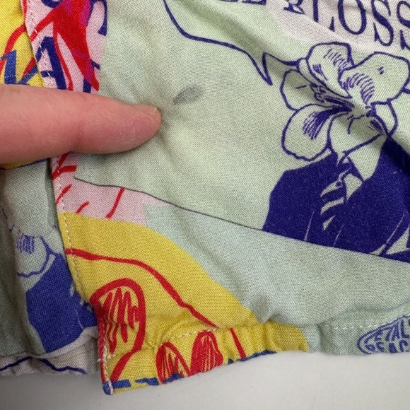 Petals And Peacocks Mens Size L Button Up Short Sleeve Shirt *Read - Picture 3 of 5